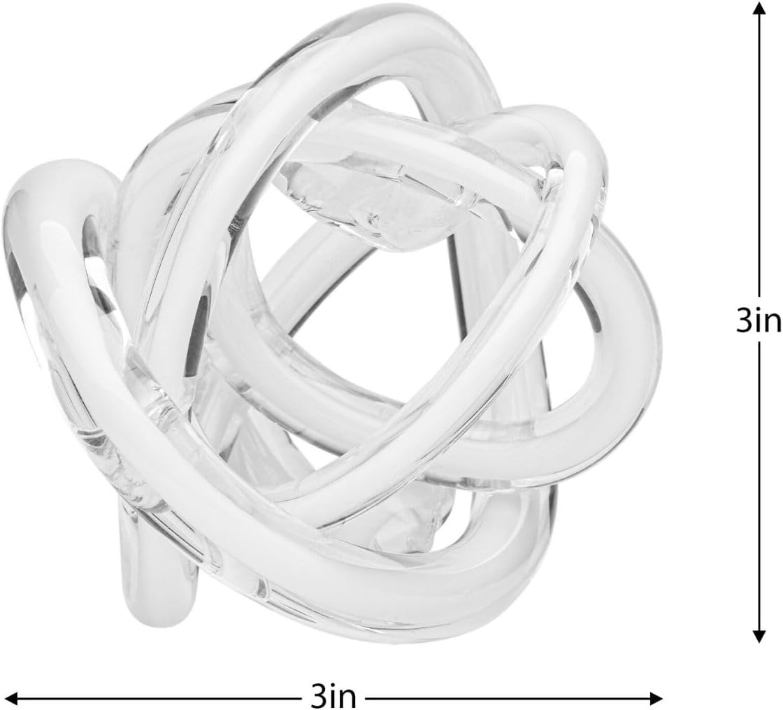 Hand Blown Glass Infinity Knot Sculpture