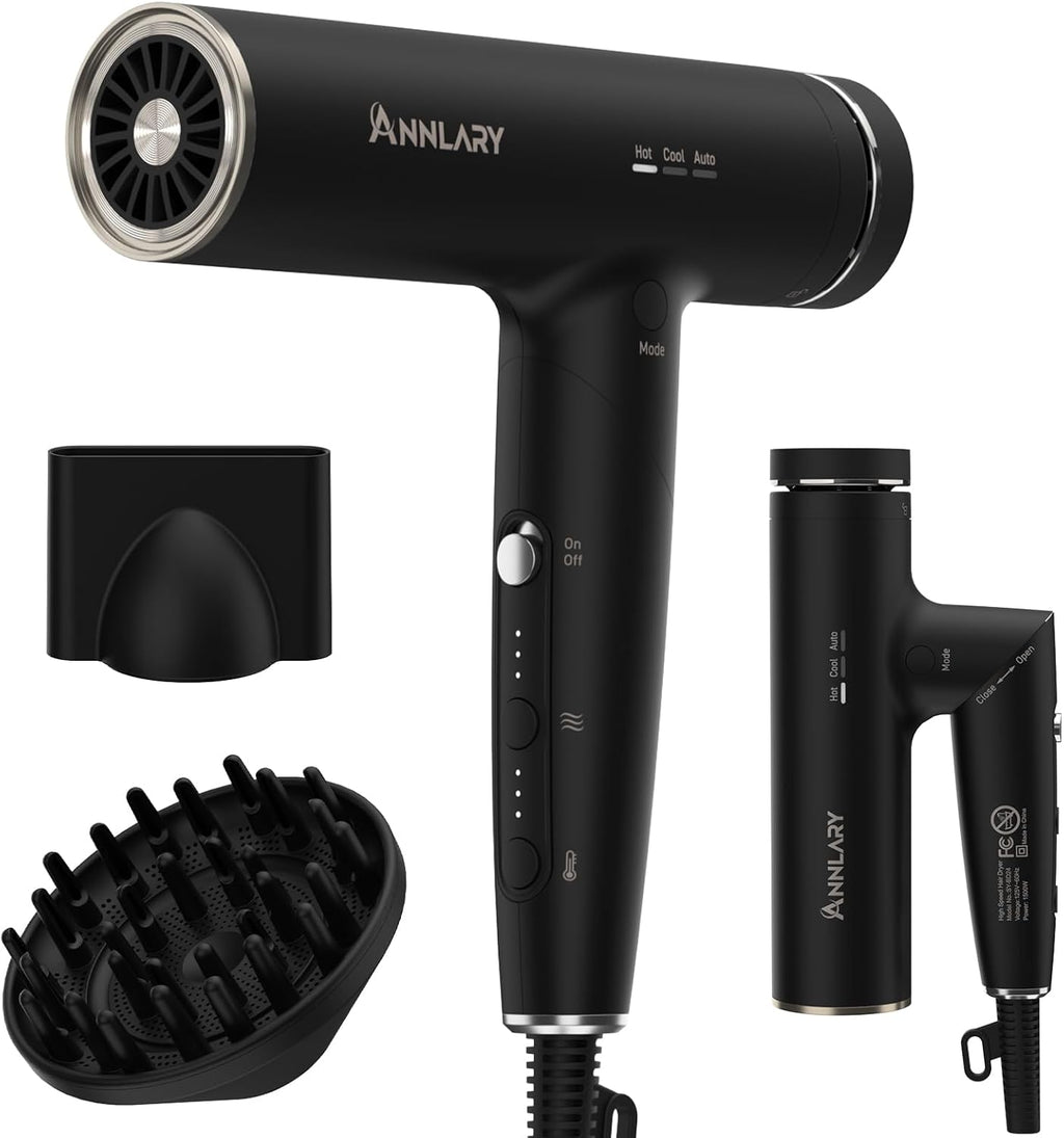 Annlary Hair Dryer with Diffuser for Curly Hair