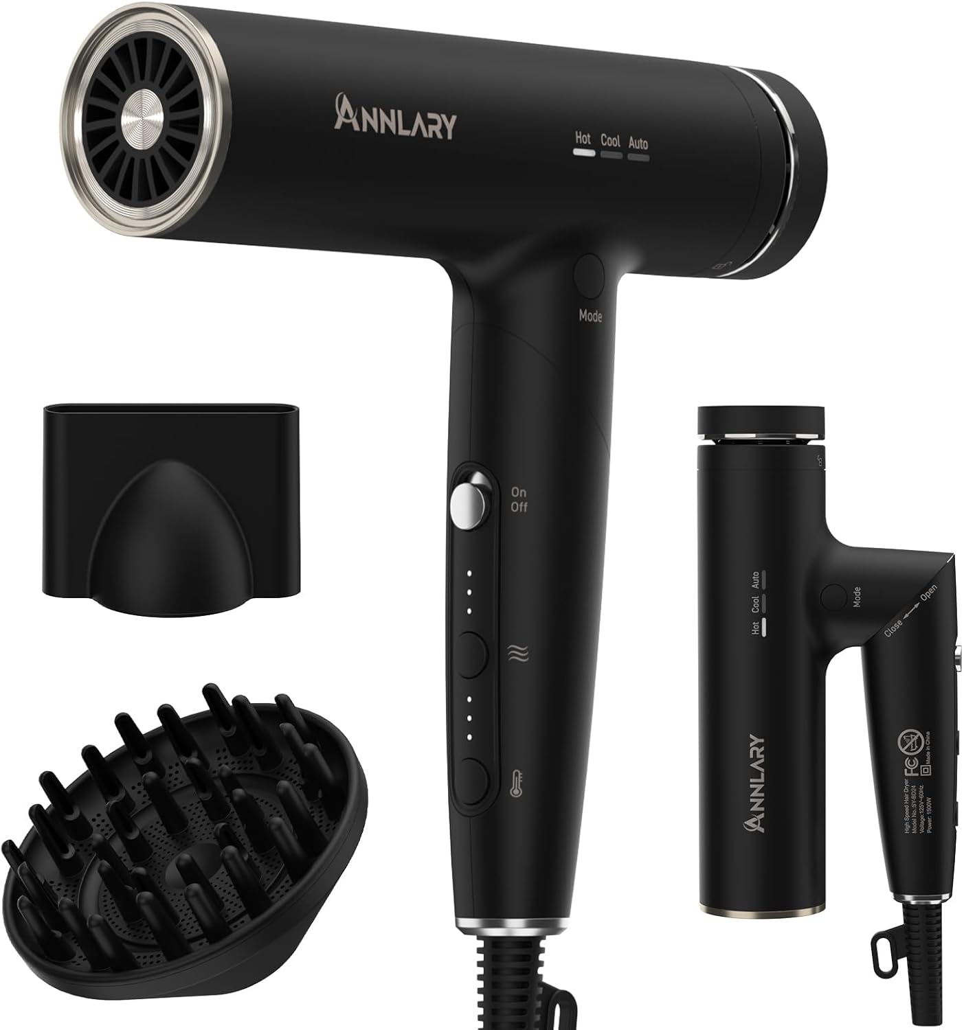 Annlary Hair Dryer with Diffuser for Curly Hair