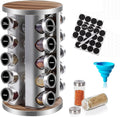 PUPPYCUTE Rotating Spice Rack Organizer with Jars (20Pcs)